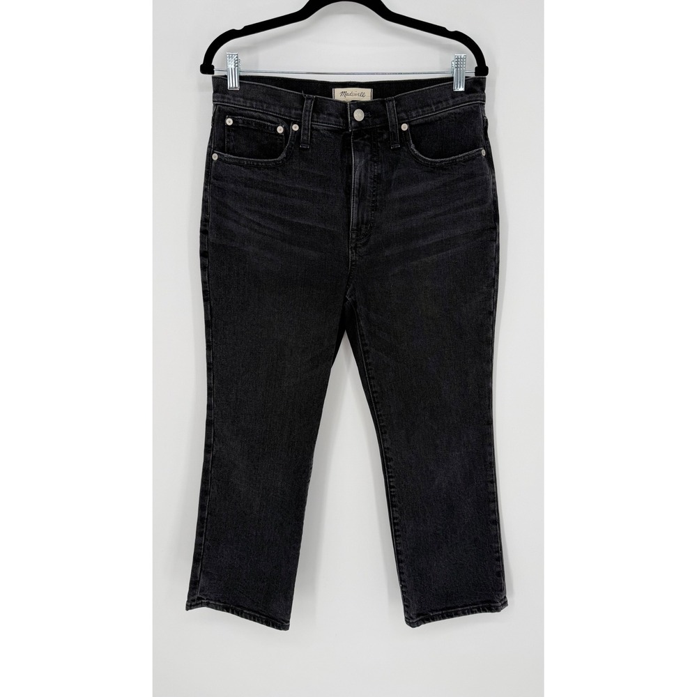 MADEWELL WASHED BLACK‎ SLIM DEMI-BOOT HIGH RISE JEANS SIZE 29P